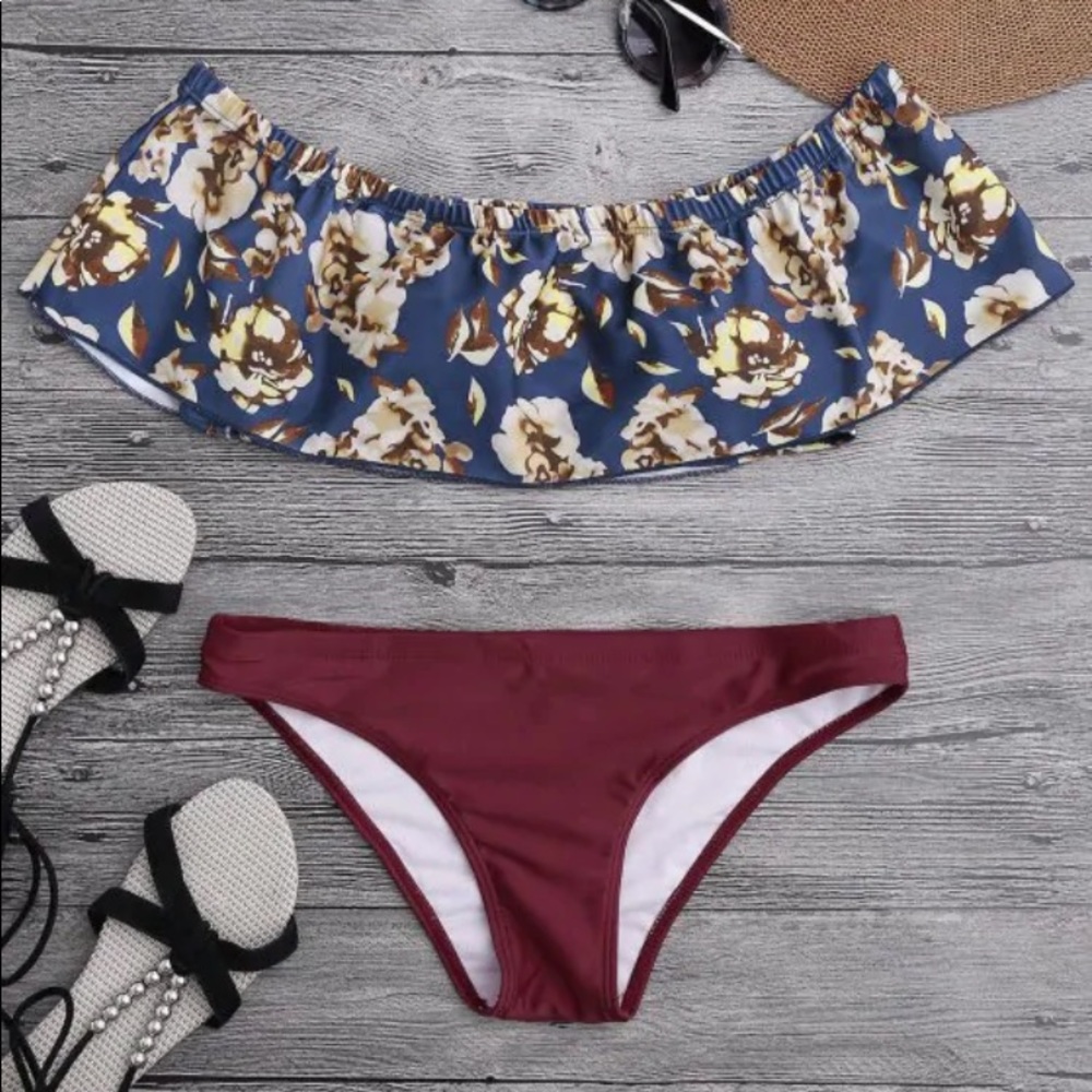 off the shoulder bikini set